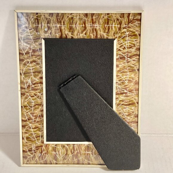 Vintage Fabric Sequin Bead Picture Photo Frame 4" X 6" Glass Shabby Cottage Core - Picture 8 of 11